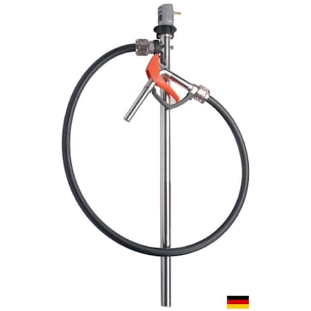Flux Drum Pump, Stainless Steel, 47" Long, Air Operated Motor, 470W Power, 9 ft hose, hand nozzle. 24-ZORO0169